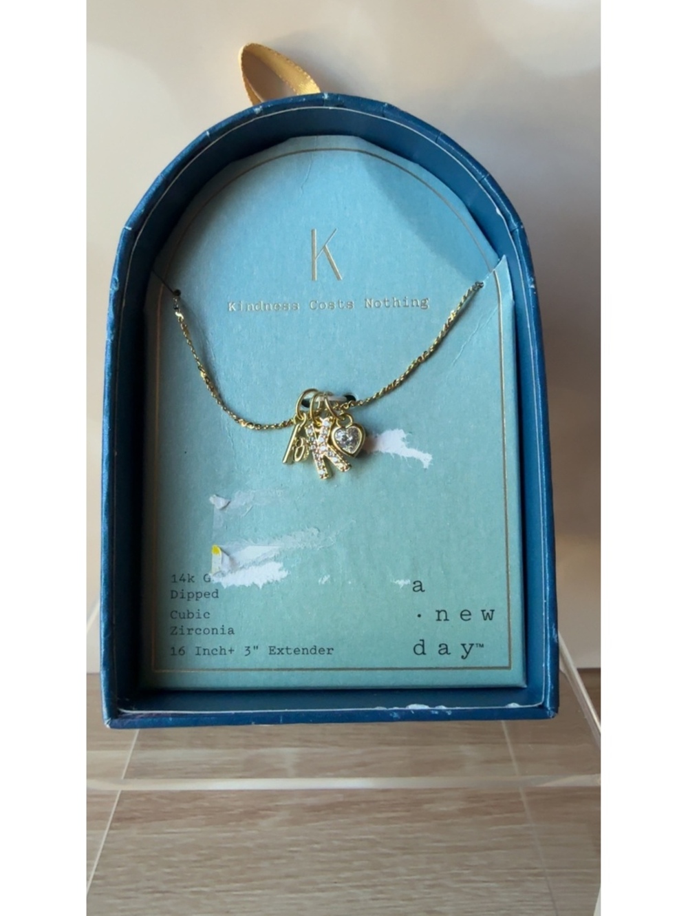 K Initial Charm Necklace | a new day